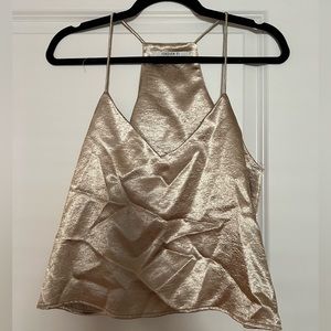 F21 gold crop top